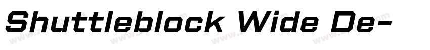 Shuttleblock Wide De字体转换